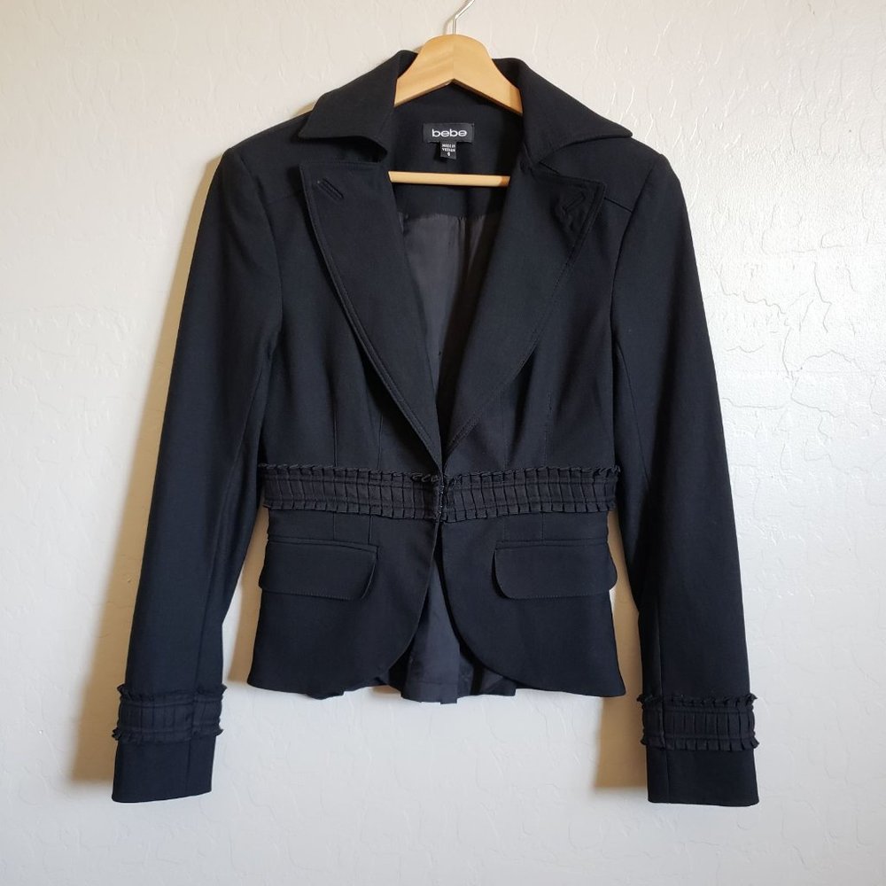Bebe Blazer Work Jacket Black Size 6
